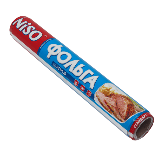 Niso alyuminiy folga pishirish va saqlash uchun, 10 metr, kengligi 30 sm — Alyuminiy folga