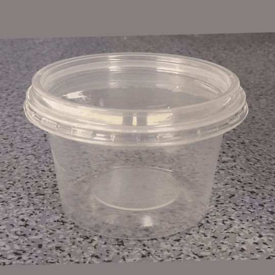Qopqoqli shaffof plastik idish 200 ml, qaymoq va asal uchun, 1000 dona — Konteynerlar