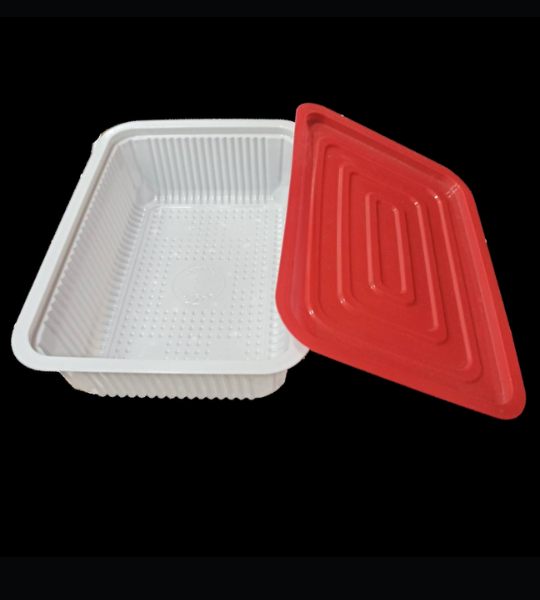 Bir martalik qadoqlash idishi, qizil qopqoqli 750 ml (optom)