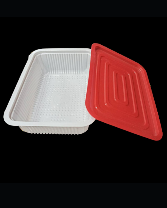 Bir martalik qadoqlash idishi, qizil qopqoqli 750 ml (optom)
