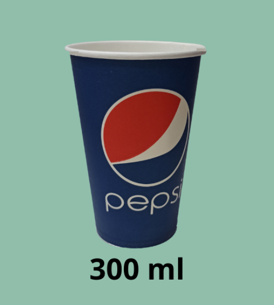 Salqin ichimliklar uchun qog'oz stakan Pepsi, 300 ml